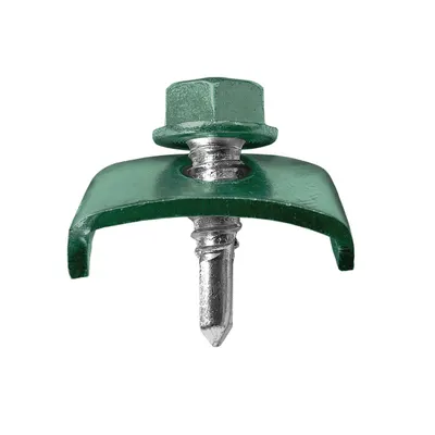 Clema Gard Bordurat pentru Stalpi Rotunzi 6.3 x 25 mm, DIN 7504K, Vopsit RAL 6005