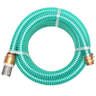 vidaXL Furtun de aspirație, conectori de alamă, 3 m, 25 mm, verde