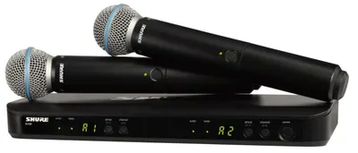 Sistem de microfon wireless Shure - BLX288E/B58-S8, negru