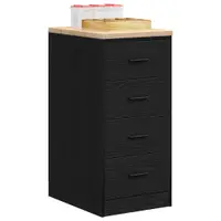 Gossi dulap depozitare garaj negru 40x51x85 cm lemn masiv de pin
