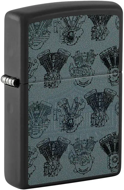 Brichetă Zippo Harley-Davidson - Design Black Light Logo