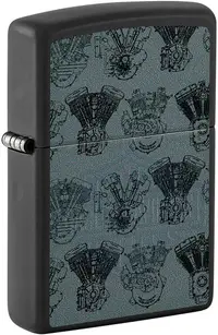 Brichetă Zippo Harley-Davidson - Design Black Light Logo
