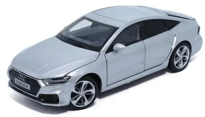 Mașinuță metalică Tayumo - Audi A7 2018, cu sunet și lumină, 1:32, argintie
