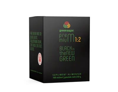 Zahăr Green Sugar Premium 1:2, 100 stickuri, Laboratoarele Remedia