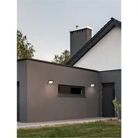 Aplica NOBU Nisipiu Negru Aluminiu & Tempered Sticla Diffuser & Tempered Sticla Diffuser Silicone Gasket LED 15 Wat 496.9Lm 3000K 220-240V IP65
