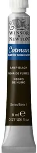 Vopsea pentru acuarelă Winsor & Newton Cotman - Lamp Black, 8 ml