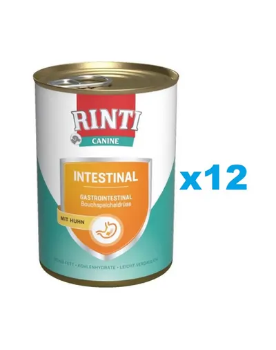 RINTI Canine Intestinal chicken 12x400 g pentru caini, cu pui