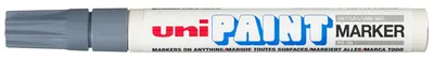 Marker permanent Uniball pe baza de ulei - Gri