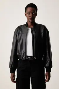 Guess Jeans geacă bomber pentru femei din imitație de piele