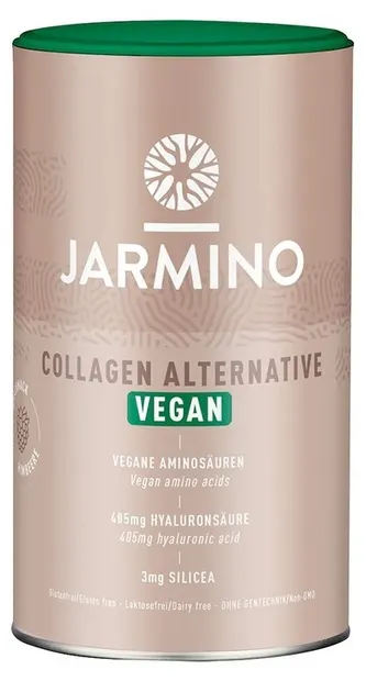 Vegan colagen + Acid hialuronic și siliciu, zmeură, 450 g, Jarmino