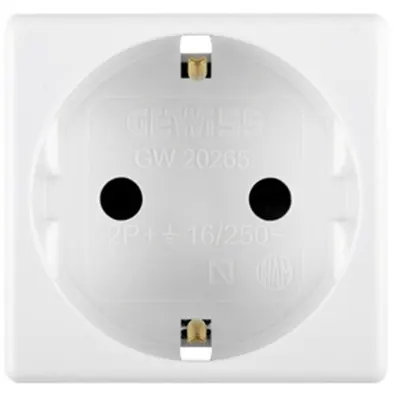 Priza 2 module cu CP Gewiss System GW20265, alb