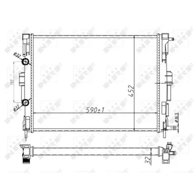 Radiator, racire motor NRF 58329A