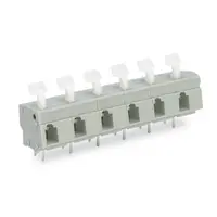 PCB terminal block; push-button; 2.5 mm²; Pin spacing 10/10.16 mm; 12-pole; CAGE CLAMP®; commoning option; 2,50 mm²; gray