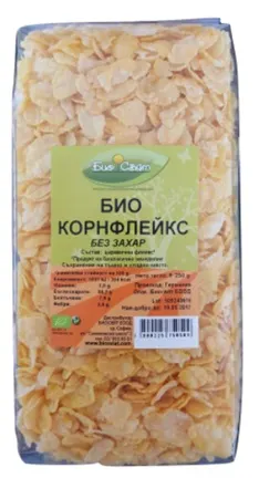 Batoane de porumb Bio, fără zahăr, 250 g, Biosvyat