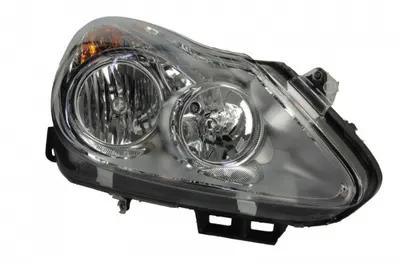 Far Dreapta (H1 H7 W5W, electric, cu motor, halogen, culoare interior cromat, culoare semnalizator: transparent) potrivit OPEL CORSA D