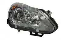 Far Dreapta (H1 H7 W5W, electric, cu motor, halogen, culoare interior cromat, culoare semnalizator: transparent) potrivit OPEL CORSA D