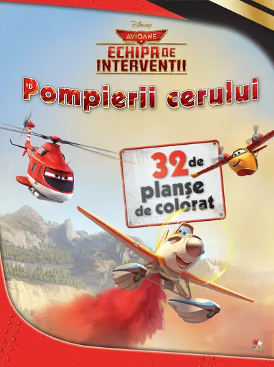 Avioane. Echipa de intervenții. Pompierii cerului. Planșe de colorat