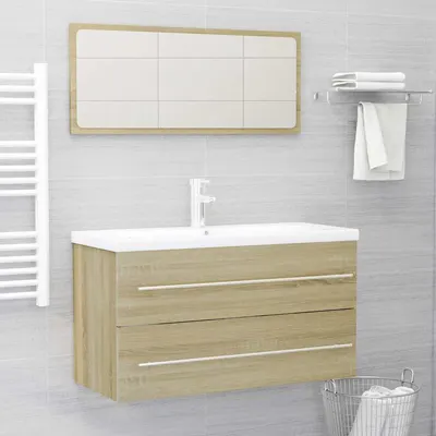 Gossi set mobilier baie, 2 piese, stejar sonoma, pal