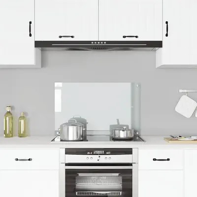 vidaXL Panou antistropi bucătărie transparent 80x50 cm sticlă securiz.
