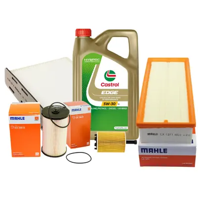 Pachet schimb ulei GOLD Castrol 5L+ filtre Mahle pentru grupul VAG - VW AUDI SKODA SEAT 1.9TDI, 2.0TDI