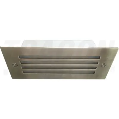 Corp iluminat de perete cu Led, incastrat, argintiu,cu grila LVS02 110-240 VAC, 1,5 W, 100 lm, 3500 K, IP54, EEI=A