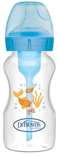 Biberon Dr. Brown’s Options+ - Anti-Colic, Wide-Neck, 270 ml, Albastru