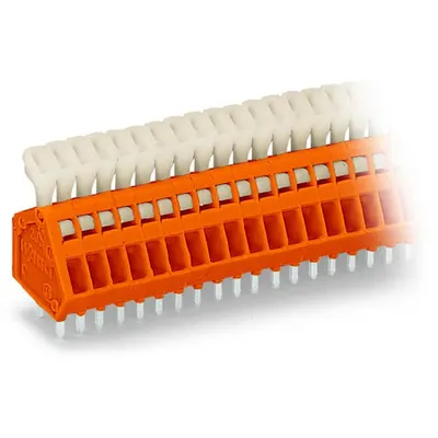 PCB terminal block; push-button; 0.5 mm²; Pin spacing 2.54 mm; 8-pole; CAGE CLAMP®; 0,50 mm²; orange