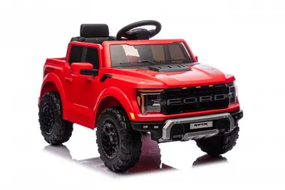 Masinuta electrica pentru copii Ford Raptor F-150 Red cu licenta,faruri led,muzica,2 motoare,acumulator 12V4,5Ah,deschidere usi,slow start,spatiu de depozitare