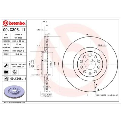 Disc frana BREMBO 09.C306.11