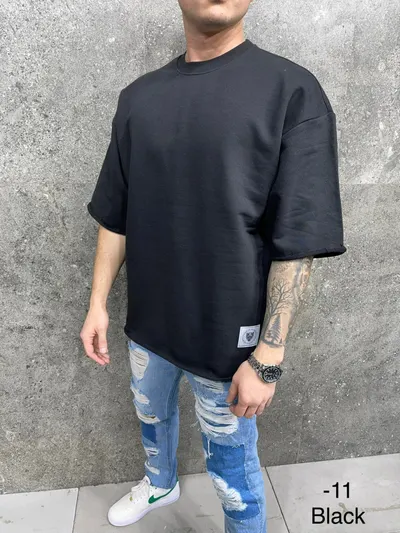 Tricou Clasic Oversize Black Tsas342(6049) (mărime: Xl)