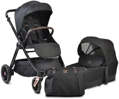 Carucior combinat Cangaroo - Macan 2 in 1, negru