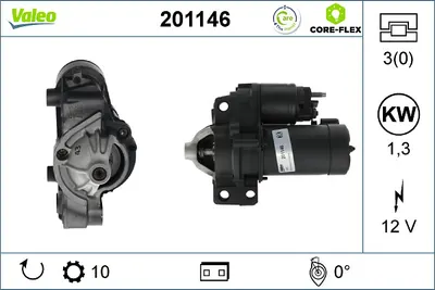 Electromotor (12v, 1,3kw) Potrivit Citroen C5 I, C5 Ii, C5 Iii, C6, C8; Fiat Ulysse; Lancia Phedra; Peugeot 406, 407, 607, 807; Renault Avantime, Clio Ii, Laguna I, Laguna Ii 2.0d 3.0 03.97