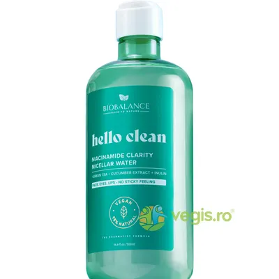 Apa Micelara cu Ceai Verde + Extract de Castravete + Inulina Niacinamide Clarity 500ml