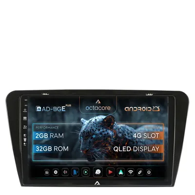 Navigatie Skoda Octavia 3 (2013-2018), Android, E-Octacore 2GB RAM + 32GB ROM, 10.1 Inch - AD-BGE10002+AD-BGRKIT026