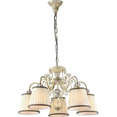 Candelabru Elegant Vintage,5 becuri dulie E14, 230V,D.58cm, H.36 cm,Auriu