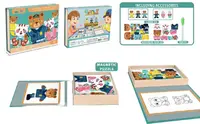 Puzzle magnetic cu marker Raya Toys - Animale