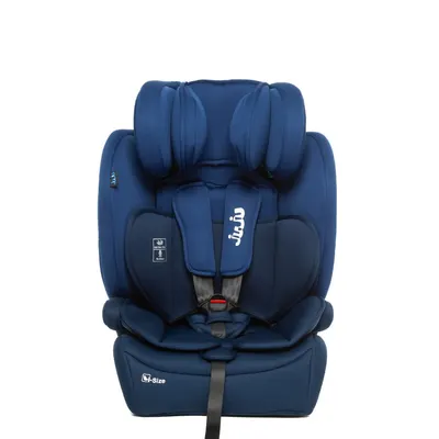 Scaun auto i-Size Juju Safe Rider Albastru-Bleumarin, 76-150 cm, convertibil in inaltator, tetiera reglabila, cotiere, pernute moi, husa detasabila