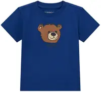 Tricou cu mânecă scurtă Guess - Cu imprimeu de urs , albastru , 18 luni