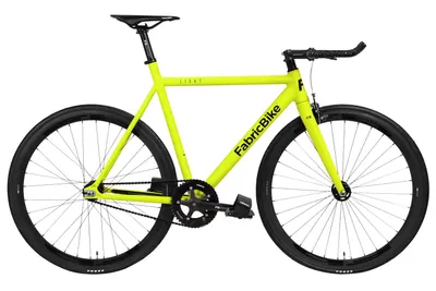 Bicicletă fixie din aluminiu ușor, 28", Yellow Lime