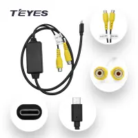 Teyes Cablu Adaptor Type-C la 2x RCA CVBS, Video Out 1+2, pentru Navigatii Teyes
