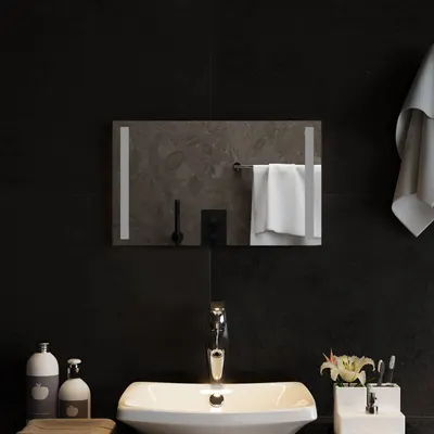 vidaXL Oglindă de baie cu LED Transparent 50 x 30 cm sticlă securizată