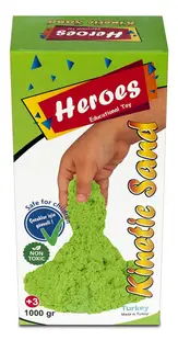 Nisip de joacă în cutie Heroes - Verde, 1000 g
