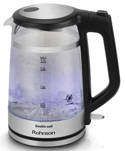 Fierbător electric Rohnson - R-7645, 2200W, 1.7l, argintiu