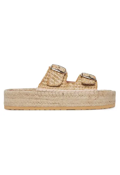 Slapi espadrile de dama - bej
