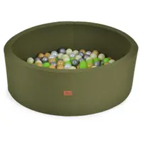Piscină pentru copii Moni Toys - Cu 200 de bile, verde închis