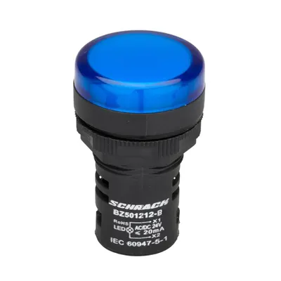 Lampa de semnalizare cu LED, monobloc, 24V-AC/DC, albastru
