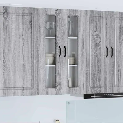 vidaXL Panou mașină de spălat vase Kalmar Gri Sonoma 60 x 31 x 100 cm