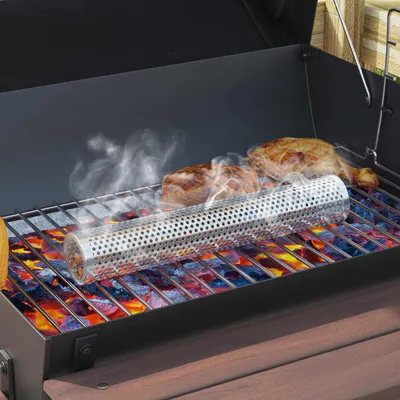 vidaxl Tub de fumat 2 buc. Ø 5 x 30 cm Oțel inoxidabil 304 Argintiu