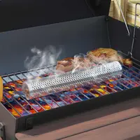 vidaxl Tub de fumat 2 buc. Ø 5 x 30 cm Oțel inoxidabil 304 Argintiu