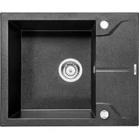 Chiuveta bucatarie compozit cu picurator grafit 59 cm Deante Andante